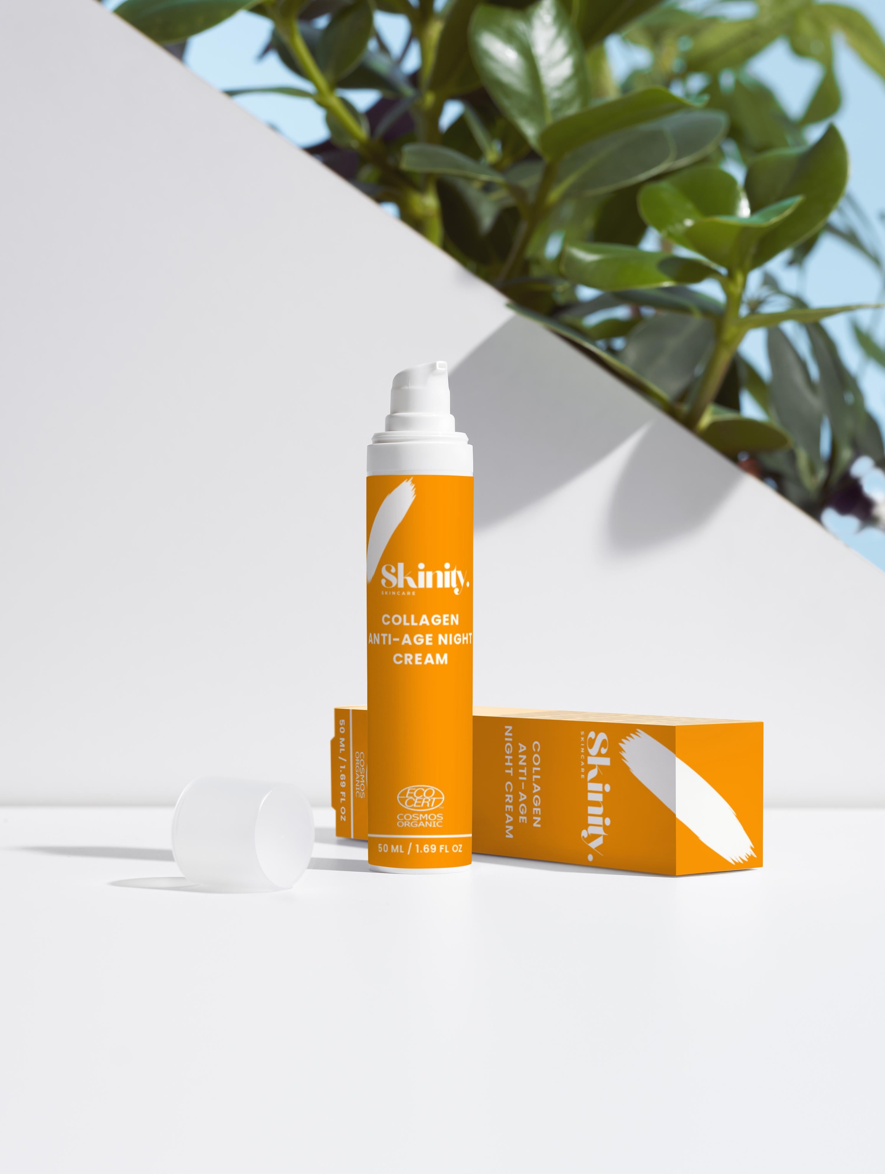 Organic Collagen Anti-Age Night Cream And Marine Plankton for Plumper And Softer Skin