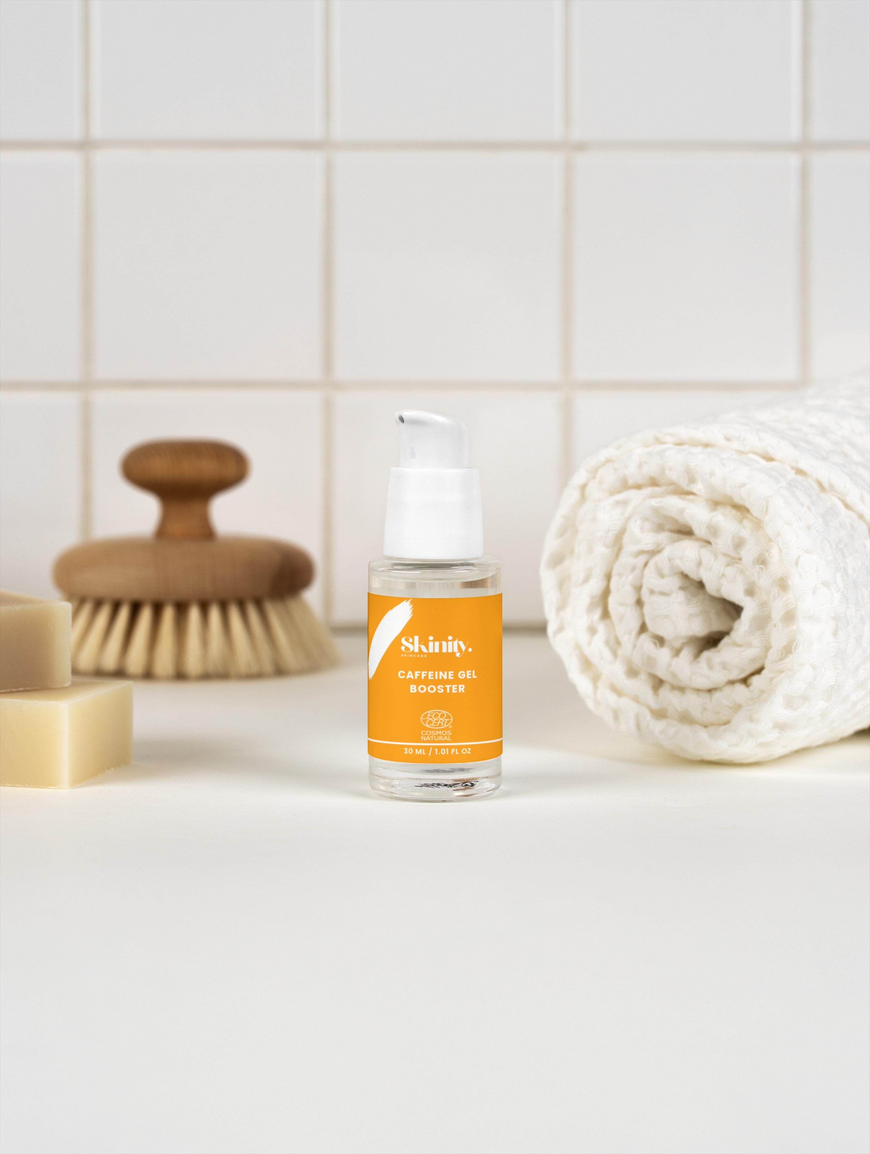 Booster di gel alla caffeina biologica e caffeina per rinfrescare e ridurre il gonfiore