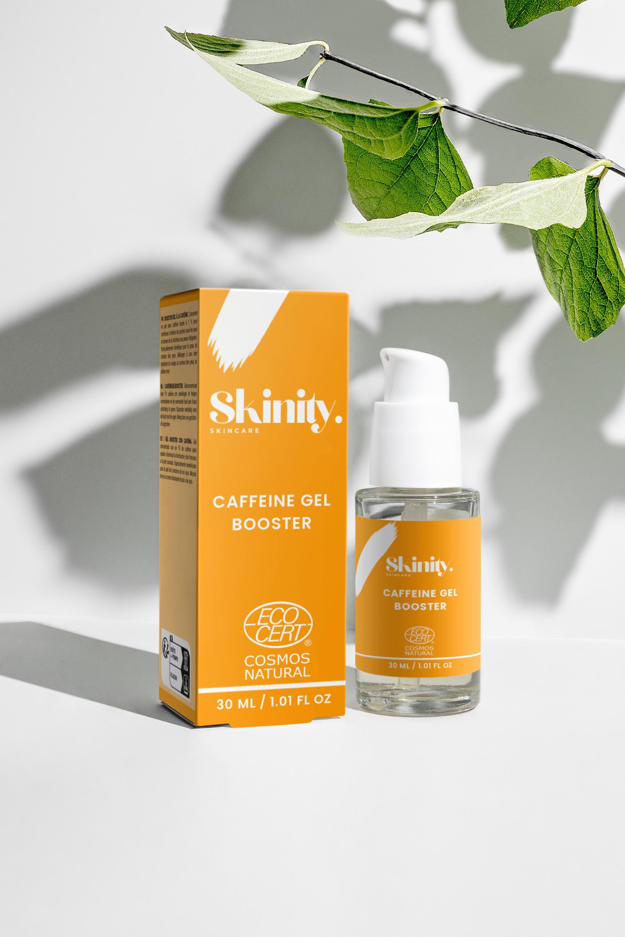 Booster di gel alla caffeina biologica e caffeina per rinfrescare e ridurre il gonfiore