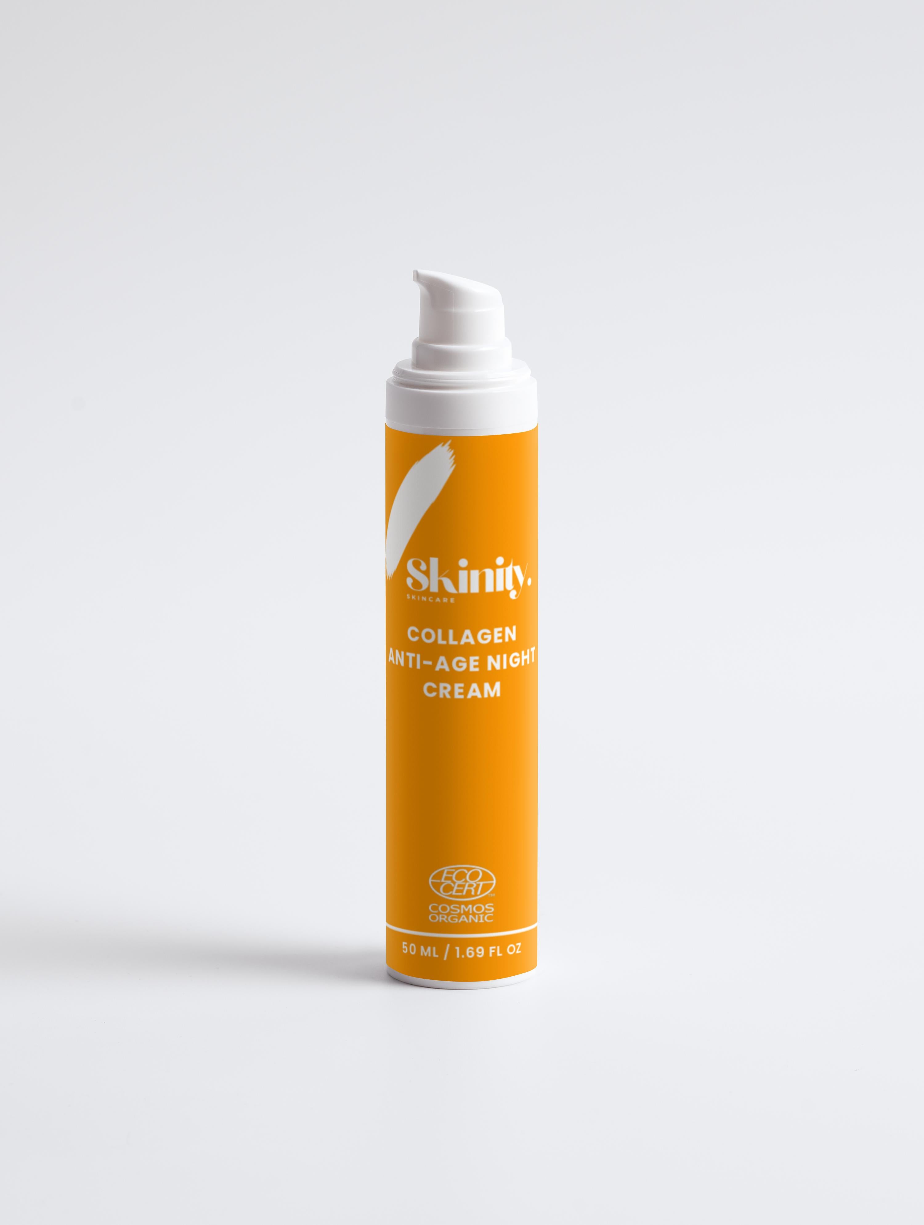 Organic Collagen Anti-Age Night Cream And Marine Plankton for Plumper And Softer Skin