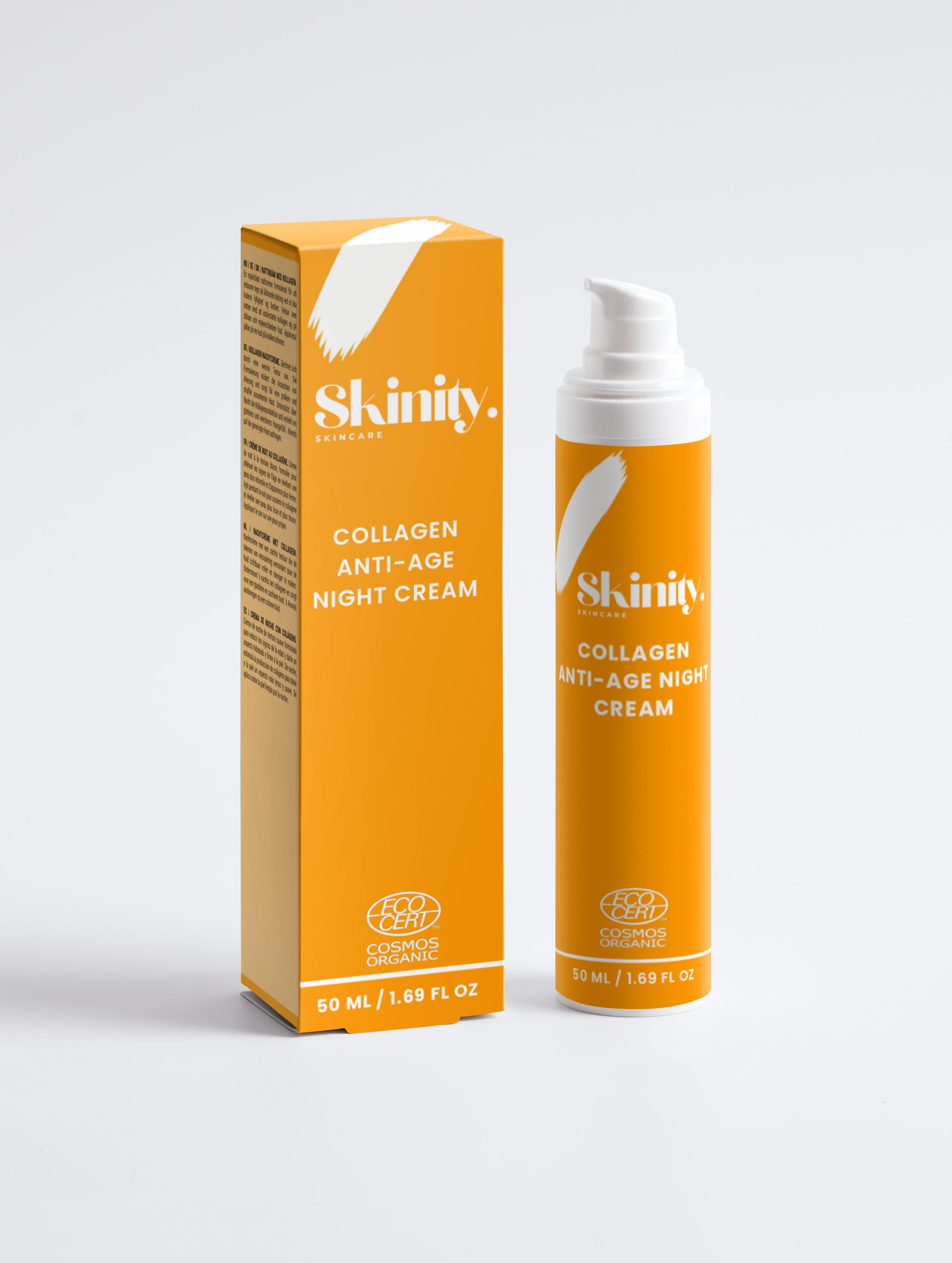 Organic Collagen Anti-Age Night Cream And Marine Plankton for Plumper And Softer Skin