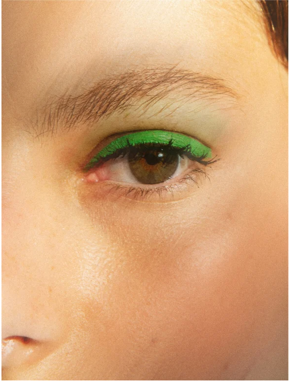 Brightening Eye Cream for All Skincare on model with vibrant eye makeup and smooth skin.