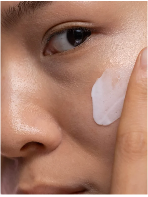 Ceramide Barrier Night Cream for all Skin Types applied to skin for overnight nourishment and moisture restoration.