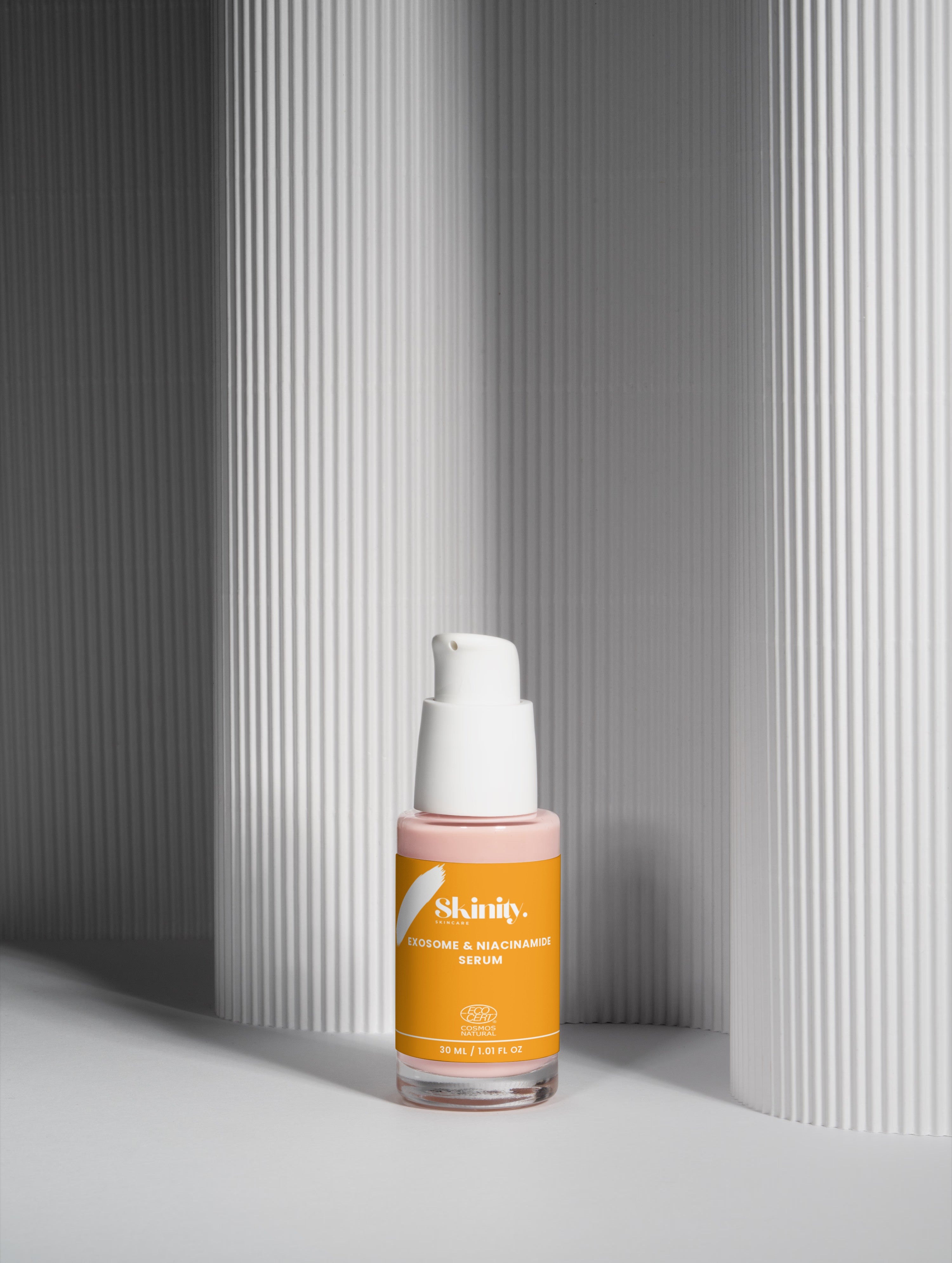 Skinity Exosome and Niacinamide Serum for Glowing Skin and Barrier Repair premium skincare product bottle