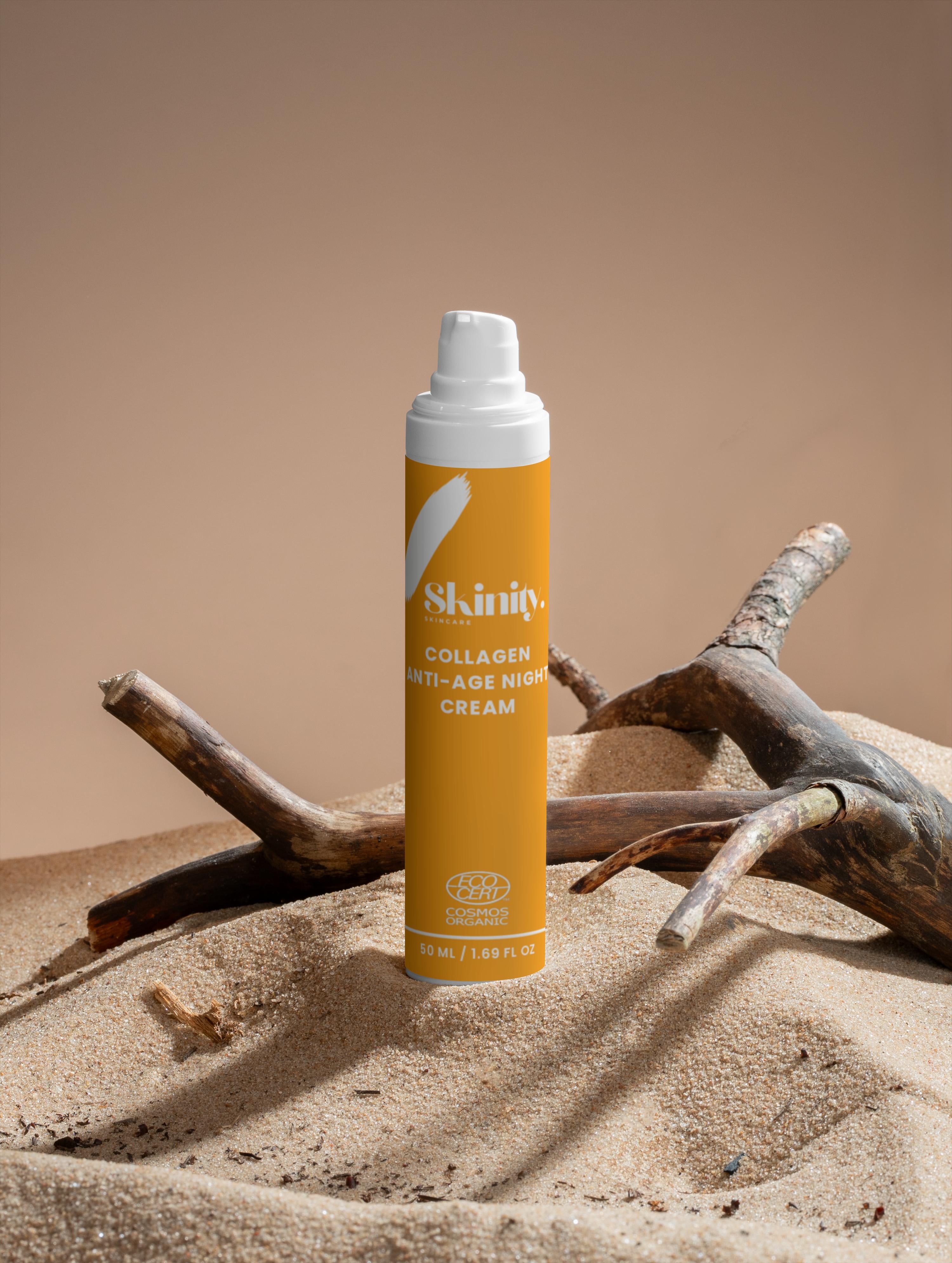 Organic Collagen Anti-Age Night Cream And Marine Plankton for Plumper And Softer Skin