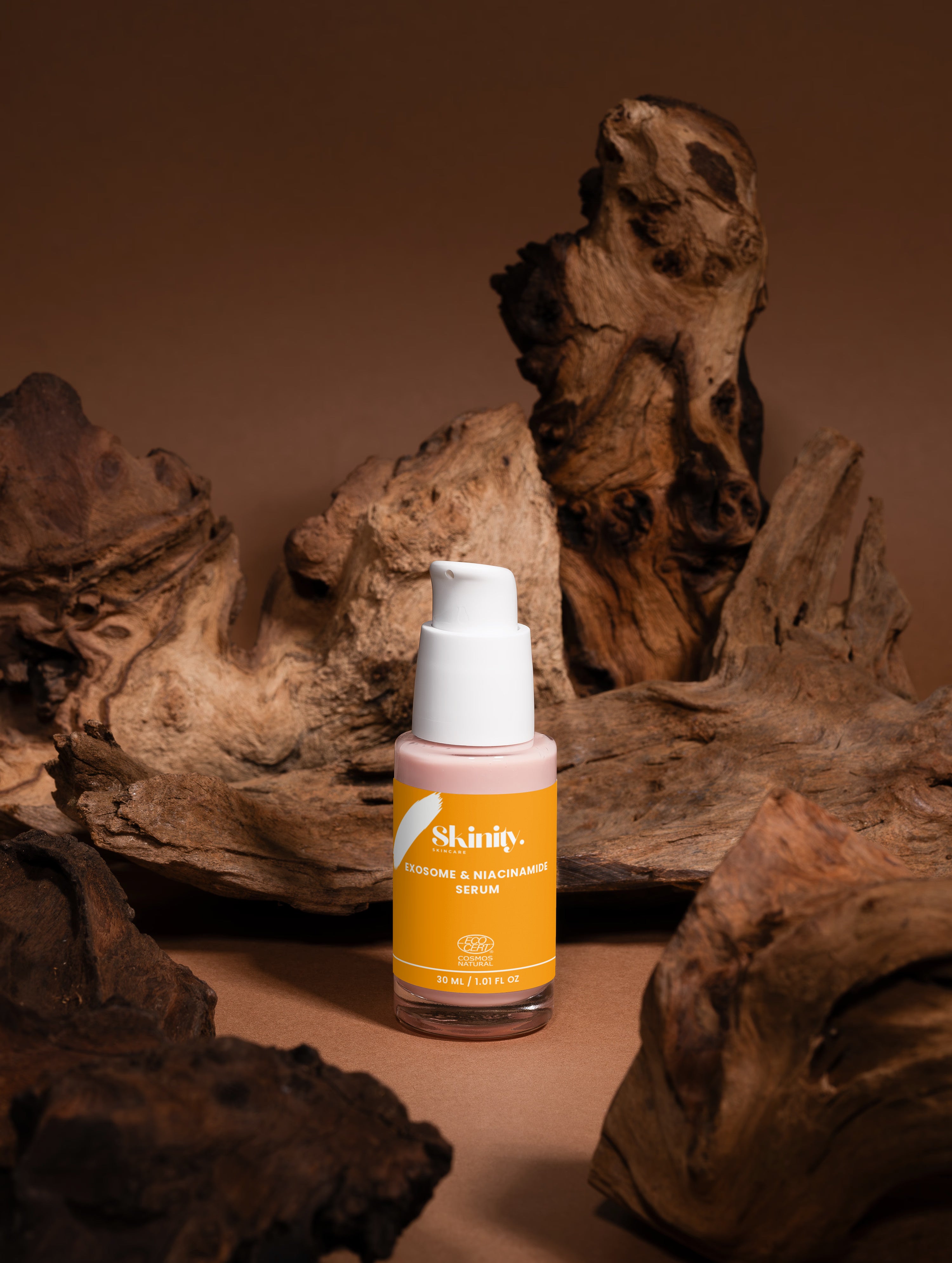 Skinity Exosome and Niacinamide Serum for Glowing Skin and Barrier Repair premium skincare product bottle